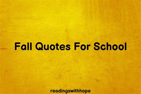 Fall Quotes School