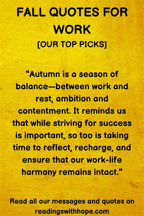 Fall Quotes Work