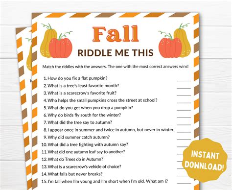 Fall Riddles With Answers
