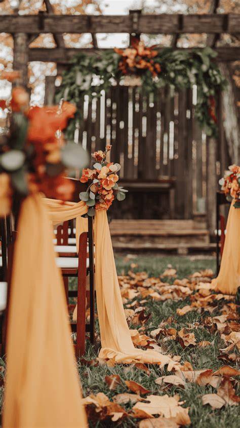 Fall Wedding Aisle Runners