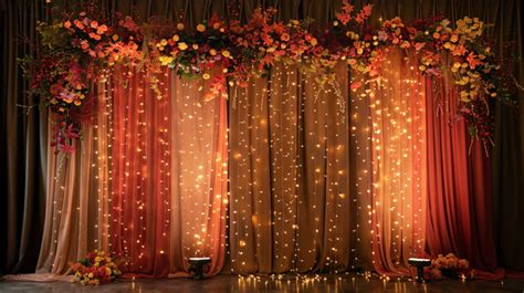 Fall Wedding Backdrop Ideas with Lights