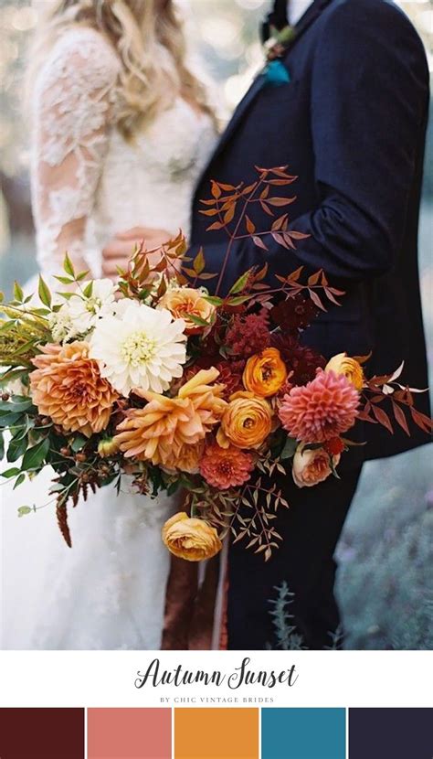 Fall Wedding Bouquet Color Palettes