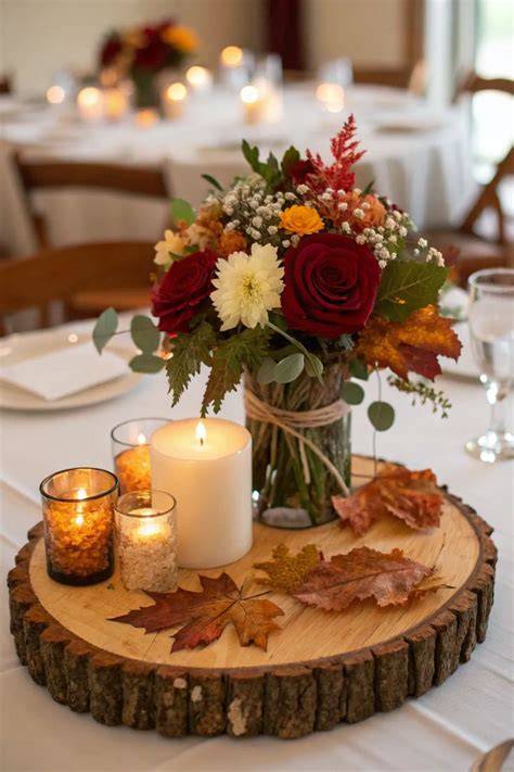 Fall Wedding Centerpiece Table Breakdown