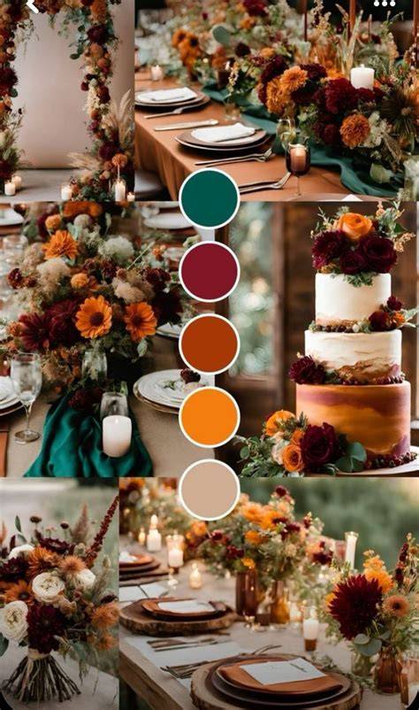 Fall Wedding Color Palettes