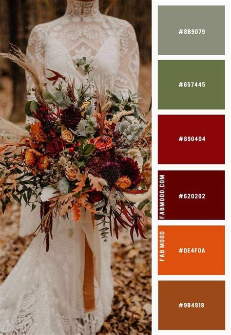 Fall Wedding Flower Color Palette Ideas