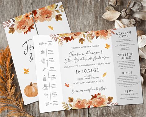 Fall Wedding Invitations on a Budget