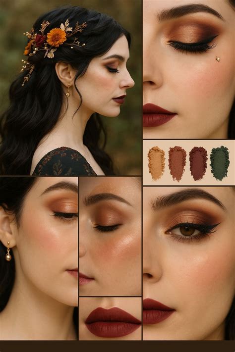Fall Wedding Makeup Inspiration Table