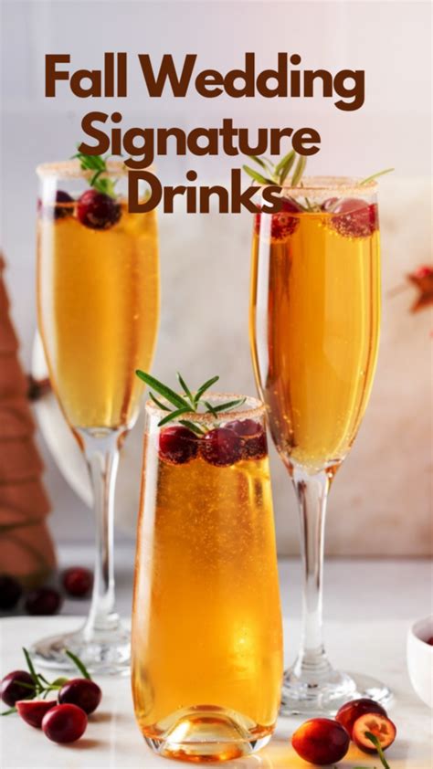 Fall Wedding Signature Drinks