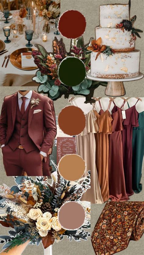 Fall Wedding Suit Color Palettes