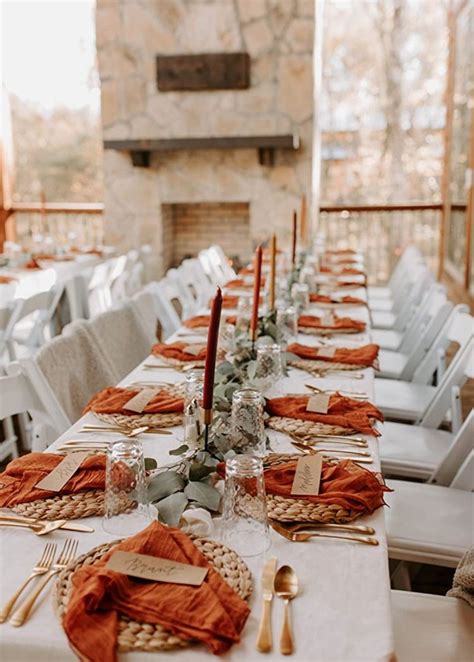 Fall Wedding Table Settings