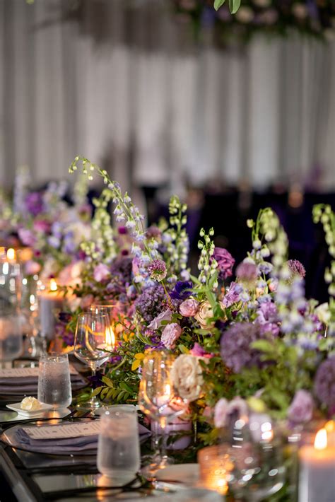 Fall Wedding With Purple: Reception Decor