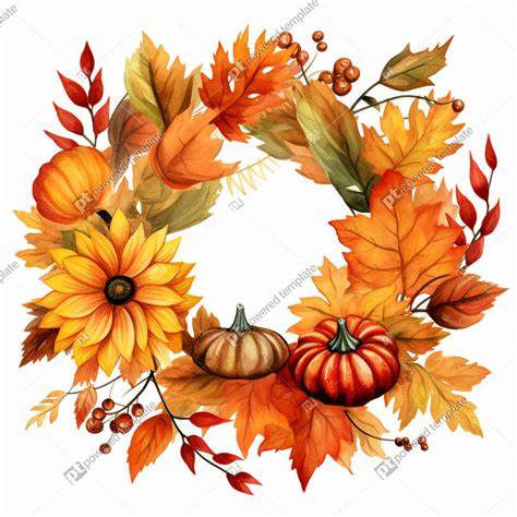 Fall Wreath Clipart