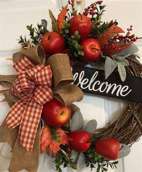 Fall Wreath Ideas with Apples