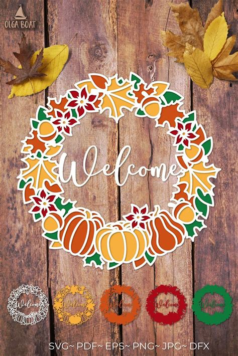 Fall Wreath SVG Designs