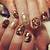 Falling in Love: Romantic Fall Nails Adorned with Leaves