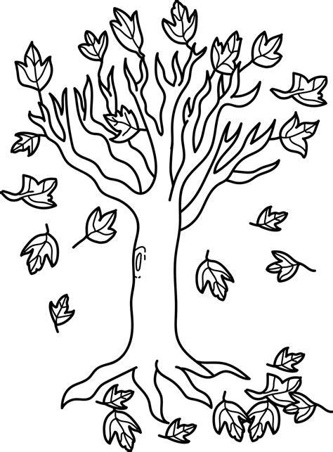 Falling Leaves Coloring Pages