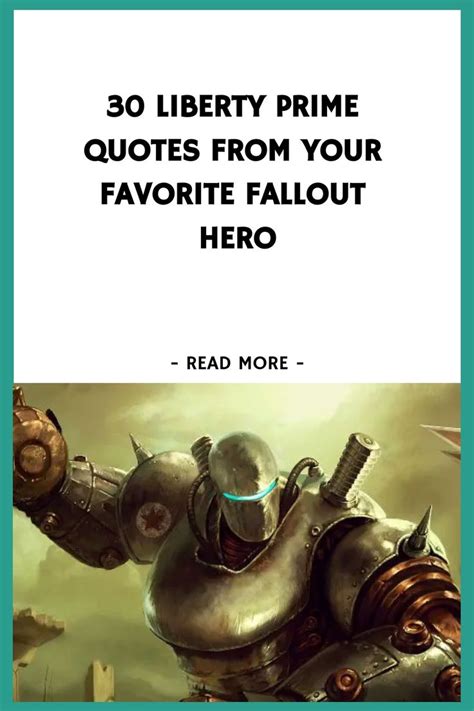 Fallout 3 Liberty Prime Quotes