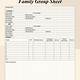 Family Group Sheet Template Word