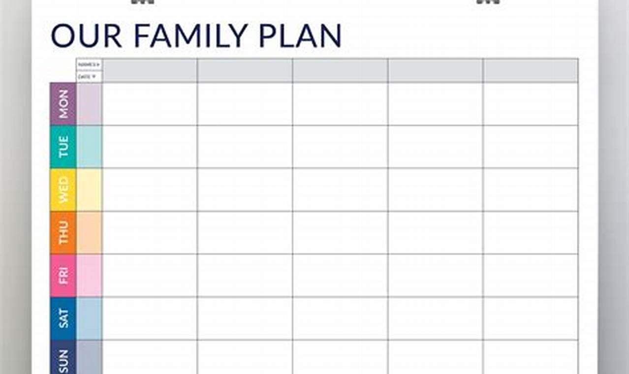 Family Monthly Planner Template
