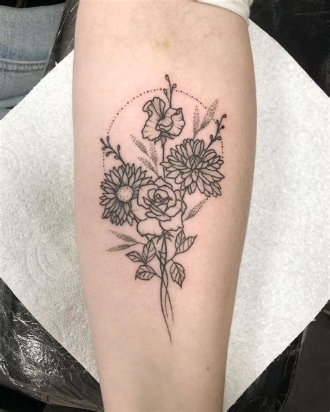 Family Birth Flower Tattoos