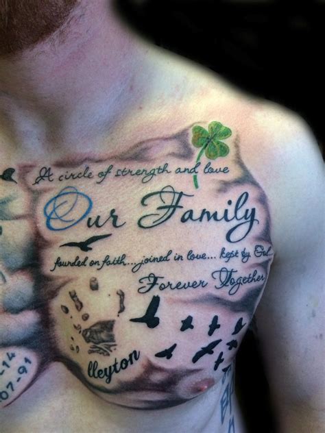 Family Chest Tattoos