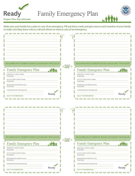Family Emergency Plan Template