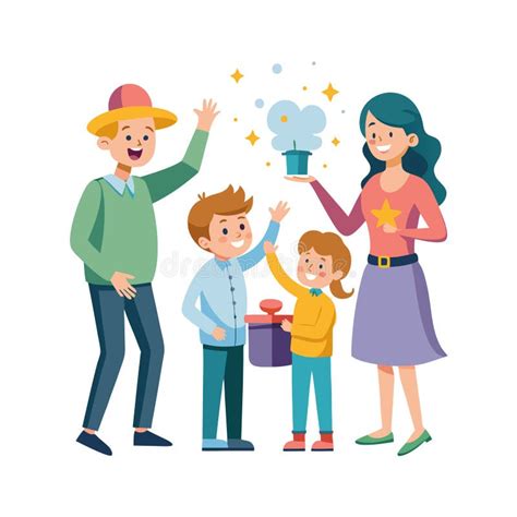 Family Enjoying Magic Show