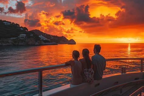 Family Enjoying Sunset Cruise