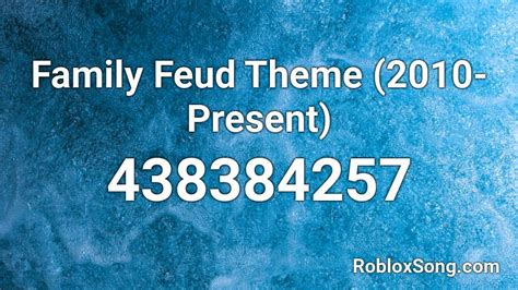 Family Feud Theme Song Roblox ID - Roblox music codes