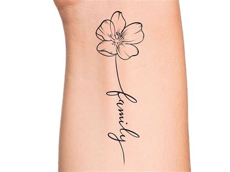 Family Flower Tattoo