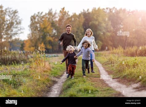 Family Having Fun Outdoors