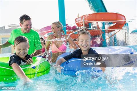 Family Having Fun at Waterpark