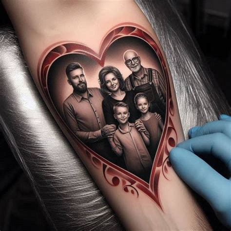 Family Heart Tattoo