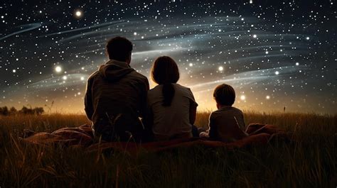 Family Looking at Stars