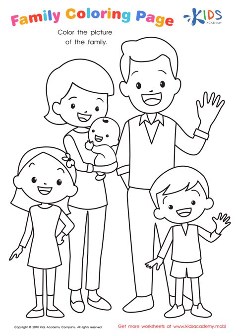 Family Members Worksheet For Coloring