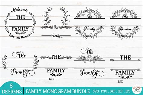 Download Family Monogram Frames Bundle Images