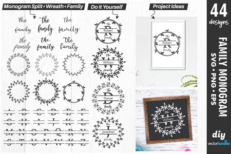 Download Family Monogram Maker with Split Text Printable