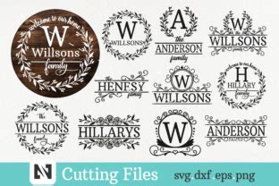 Download Family Monogram Porch Sign Bundle Images