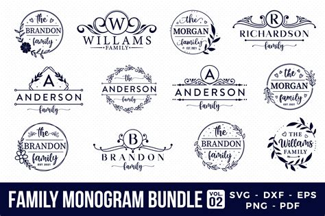 Download Family Monogram Porch Sign Bundle Printable