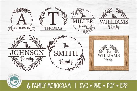 Download Family Monogram Sign Split Last Name Files DXF Files
