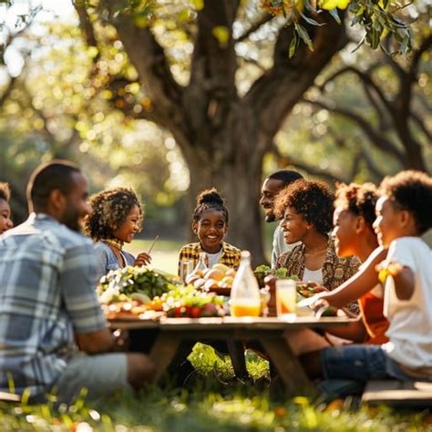 Family Enjoying Outdoor Meal