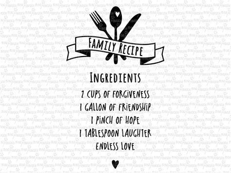 Unlock the Secret to Your Grandma's Kitchen Magic with Free Family Recipe SVGs!