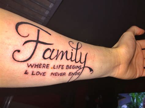 Family Saying Tattoo
