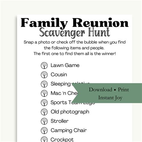Family Scavenger Hunt