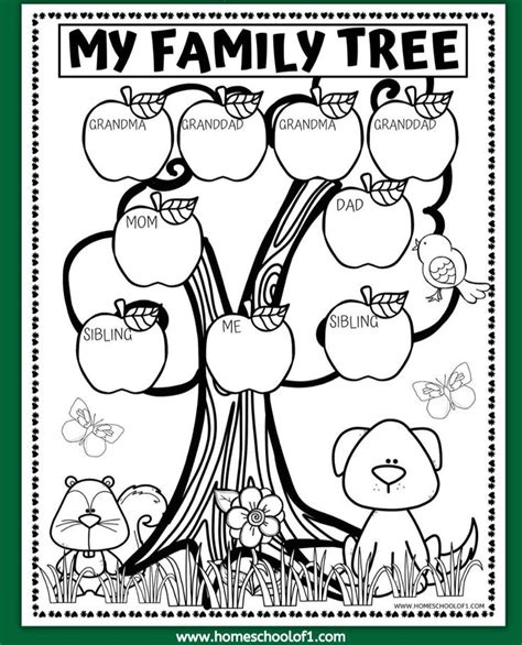 Family Tree Coloring Pages
