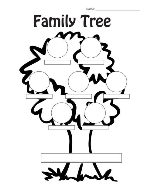 Family Tree Kindergarten Worksheet