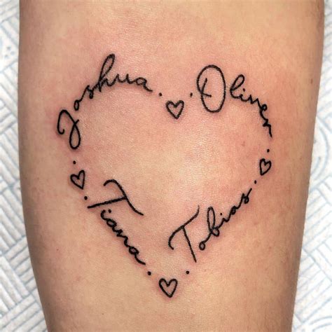 Family With Heart Tattoo