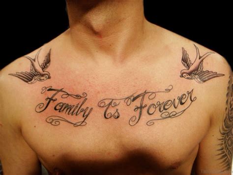 Family chest tattoo men ideas