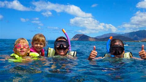Family snorkeling