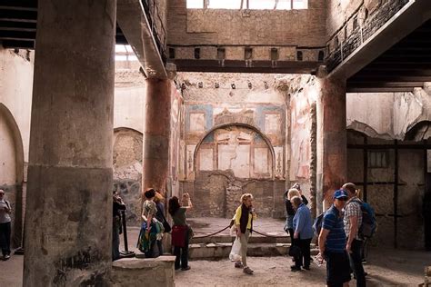 Family visiting Herculaneum